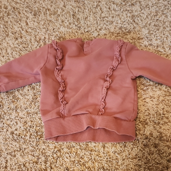 Pink Ruffled Baby Sweatsuit Set - Picture 6 of 6